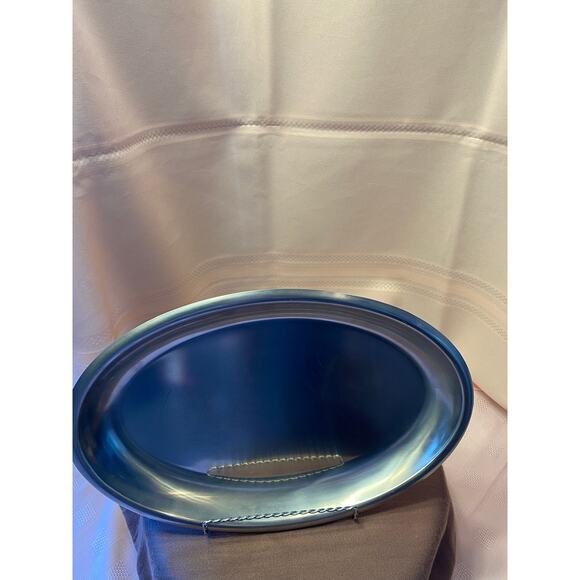 Kalmar Stainless Steel Oval  Serving Platter. Made in Denmark 14 in. X 9 ¾ in. - Picture 7 of 11